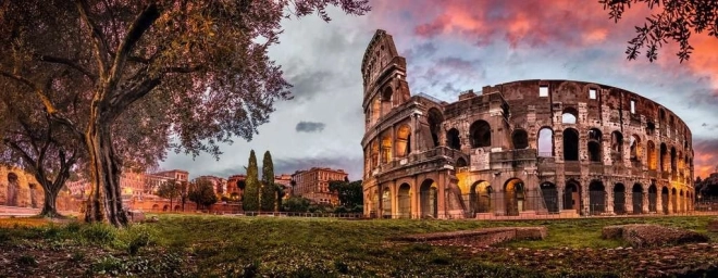 Ravensburger panoramatické puzzle 1000 dílků - Koloseum při západu slunce