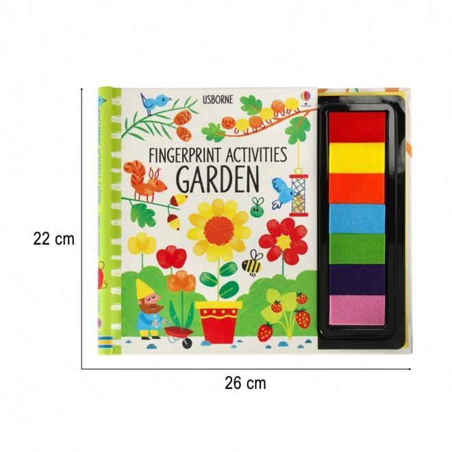 Omalovánky s otisky prstů fingerpainting activity book garden 64 stran 7 barev