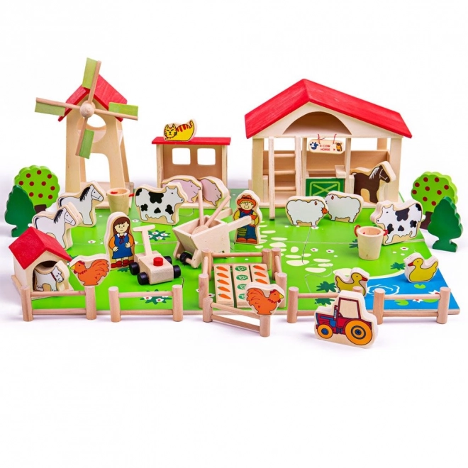 Velká Dřevěná Farma Bigjigs Toys