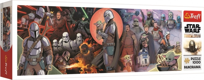 Panoramatické puzzle The Mandalorian Dobrodružství 1000 dílků