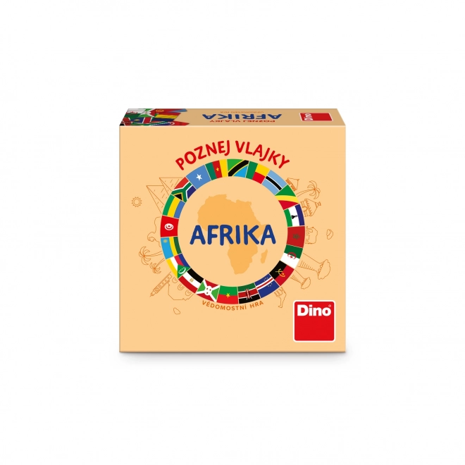 Dino cestovní hra Poznej vlajky Afrika