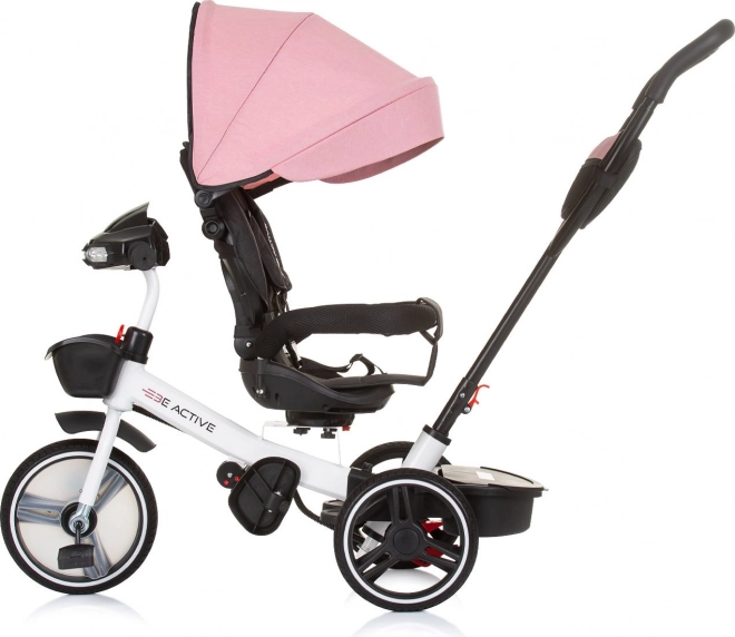 CHIPOLINO Tříkolka se stříškou Be Active 2v1 Pink Linen