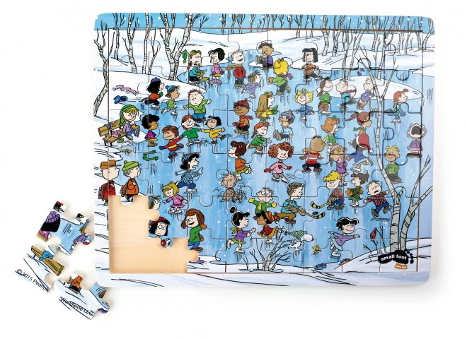 Dřevěné puzzle Zima 48 dílků
