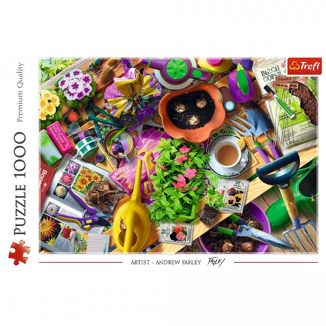 Puzzle Zahradní úklid 1000 dílků