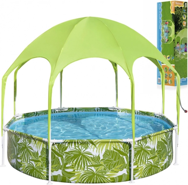Bestway zahradní bazén s konstrukcí 244 × 51 cm s přístřeškem SPLASH-IN-SHADE