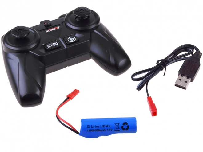 Dálkově ovládaný traktor s gumovými koly + přívěs RC0601