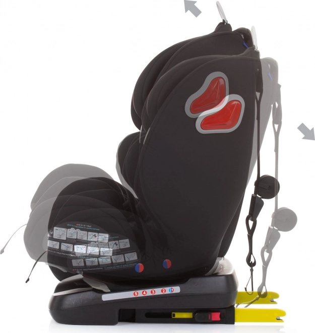 CHIPOLINO Autosedačka Journey otočná 360 Isofix 0-36 kg – Ebony