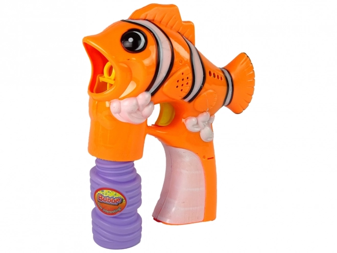 Oranžová ryba Bubble Machine