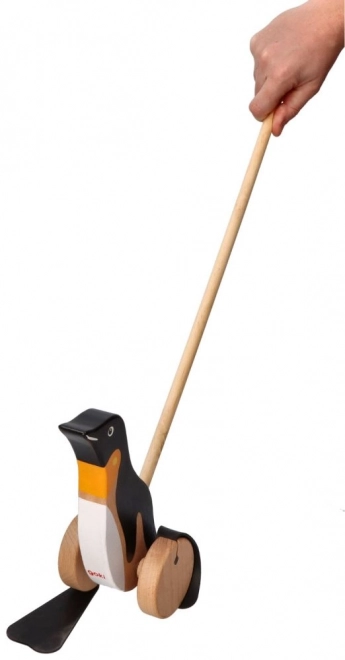 Dřevěná tahací hračka tučňák Goki