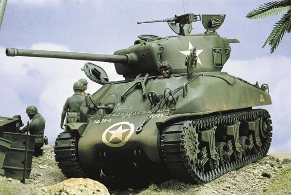 Plastový model tanku M4A1 Sherman 1:35 Italeri