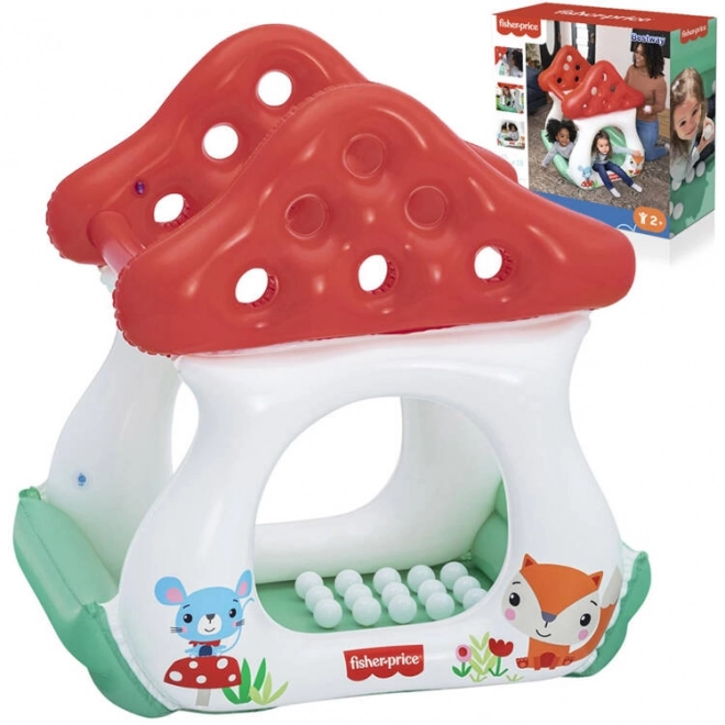 Bestway dětský nafukovací bazének s míčky hříbek MUCHOMŮRKA Fisher Price