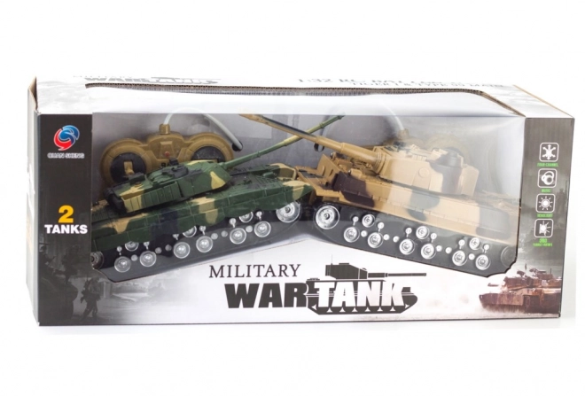 Sada dvou dálkově ovládaných tanků