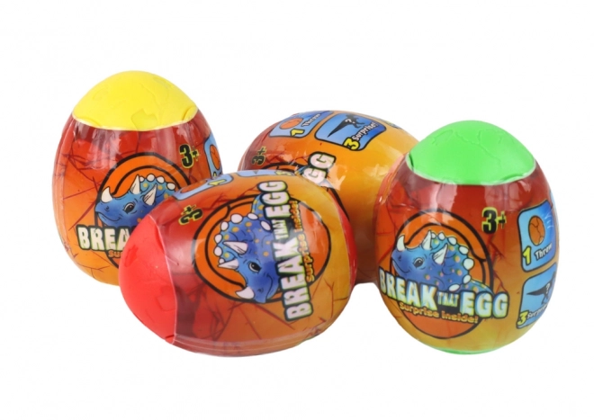 Magické praskací dinosauří vejce ve skořápce 4 barvy 6 cm