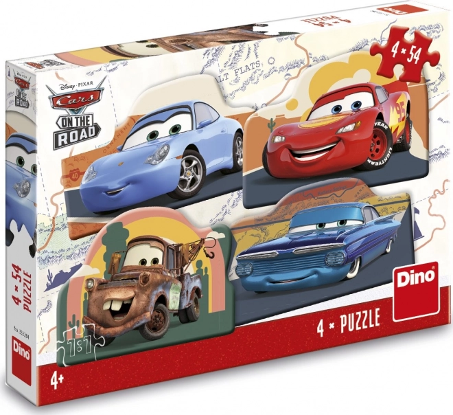 Puzzle Disney Pixar Auta 4x54 dílků