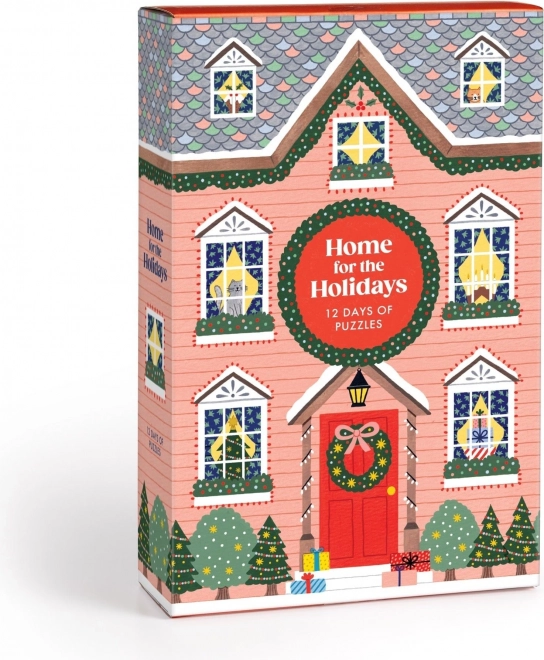 GALISON Puzzle Adventní kalendář Doma na Vánoce 12x42 dílků