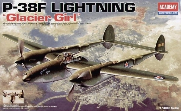 plastikový model P-38F Lightning Glacier Girl 1/48