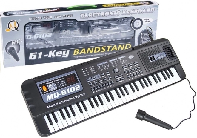 Klávesnice MQ-6102 61 kláves Výukový mikrofon