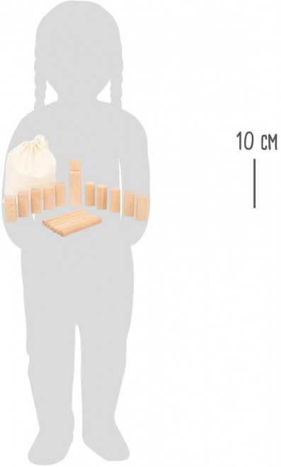Malá Dřevěná Vikingská Hra Kubb Mini