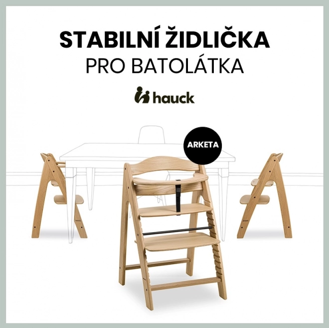 Dětská dřevěná jídelní židle Hauck Arketa