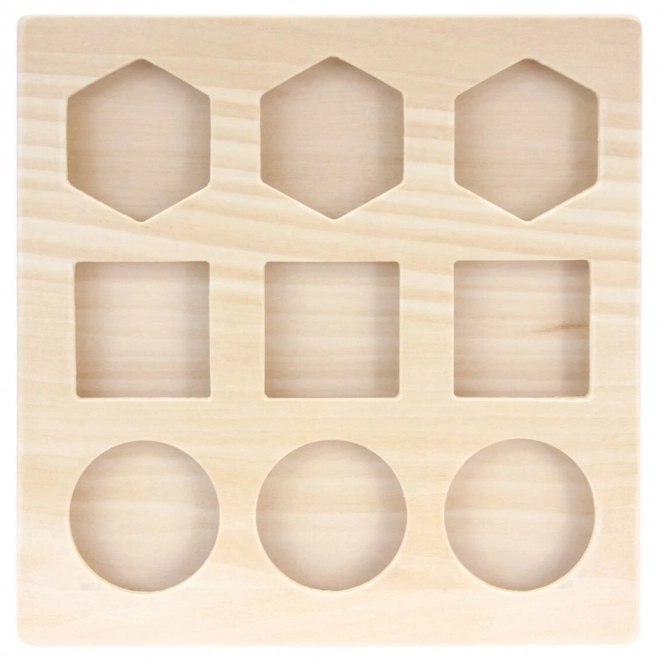 Bino Dřevěné puzzle geometrické tvary