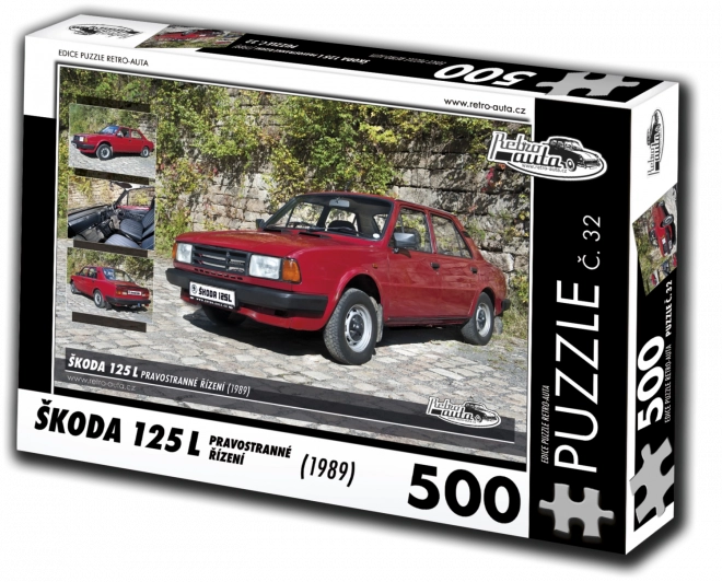 Puzzle Retro Auta Škoda 125 L pravostranné řízení