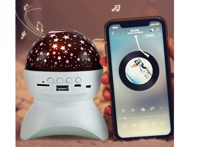 Projektor hvězdné noční oblohy s LED a Bluetooth reproduktorem