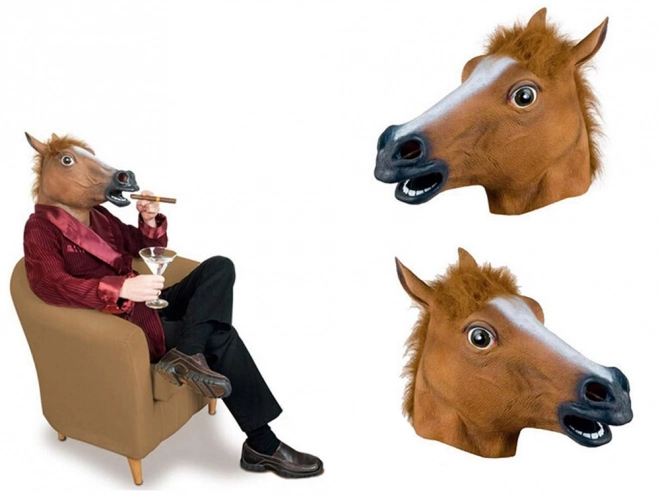 Latexová koňská maska na párty