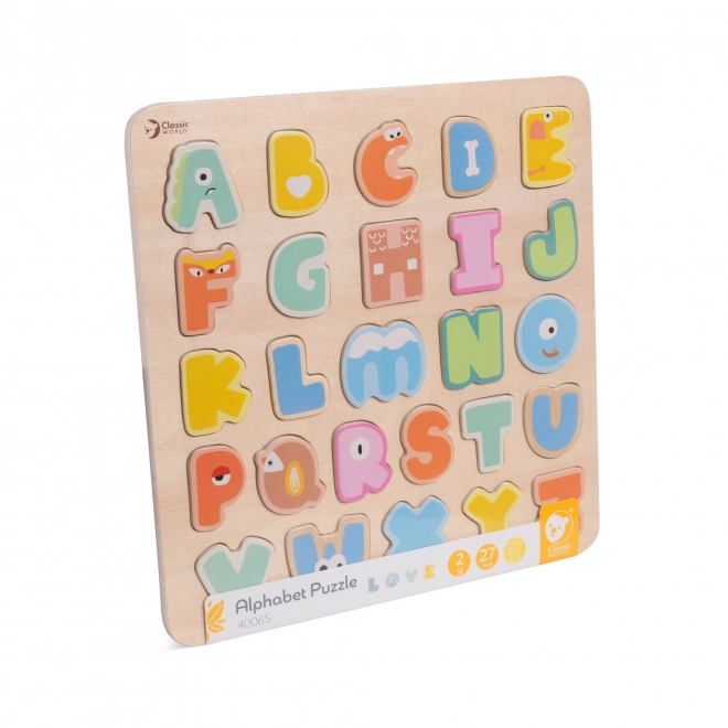 Dřevěné puzzle Montessori učení abecedy