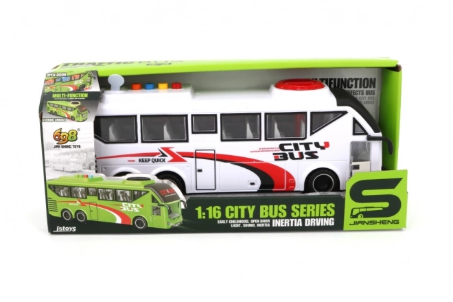 Bílý autobus model 1:16