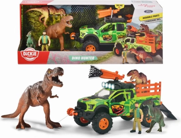Lovec dinosaurů terénní vůz se sítí a figurkami