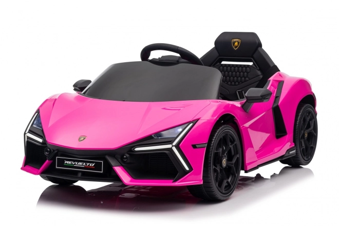 Růžový Lamborghini Revuelto pro děti
