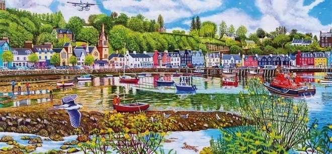 GIBSONS Panoramatické puzzle Odliv a příliv v Tobermory 636 dílků