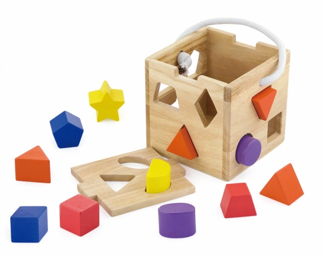 Dřevěná vkládačka kostka s tvary STUDO WOOD