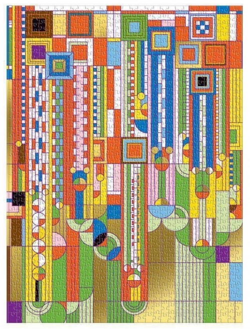 GALISON Metalické puzzle Frank Lloyd Wright Saguaro a kaktusy 1000 dílků
