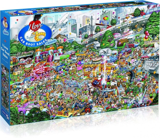 Puzzle Miluji prodej z kufru auta 1000 dílků od Gibsons