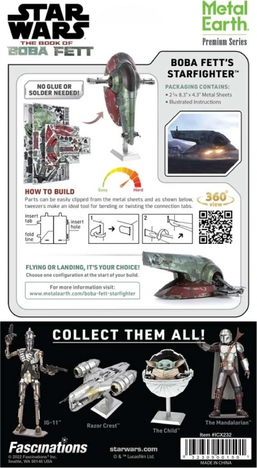 METAL EARTH 3D puzzle Star Wars: Boba Fett's Starfighter (ICONX)