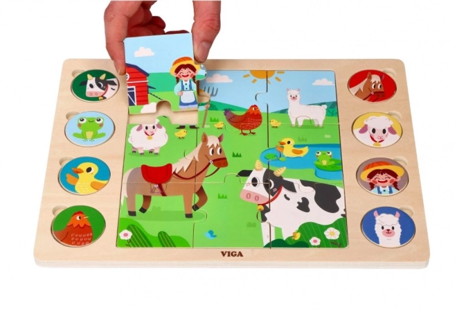 Puzzle 2v1 Farma - najděte stínové puzzle
