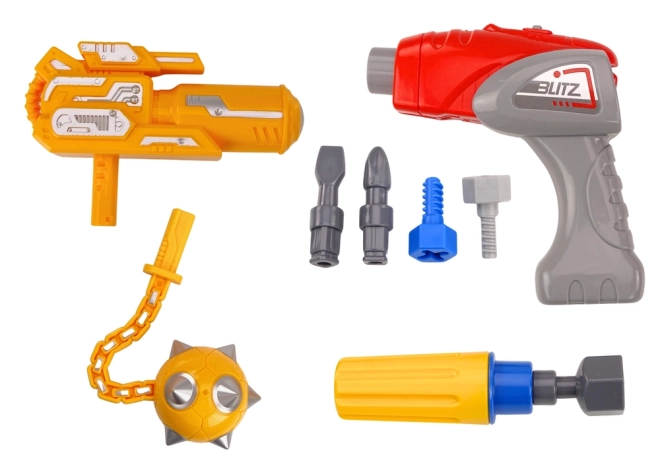 Šroubovák Robot zbraň vrtačka Světla Zvuk Modrá