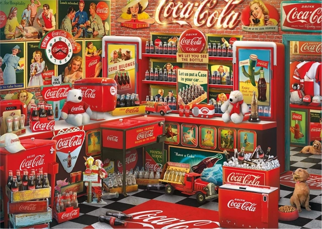 Puzzle Coca Cola Nostalgický obchod 1000 dílků