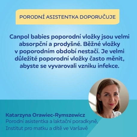 Canpol babies Vysoce absorpční tvarované vložky po porodu 10 ks 
