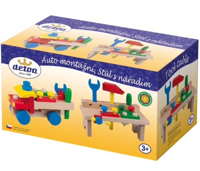 Detoa dřevěné montážní auto pro děti