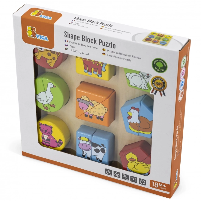 Dřevěné puzzle pro nejmenší v české krabici