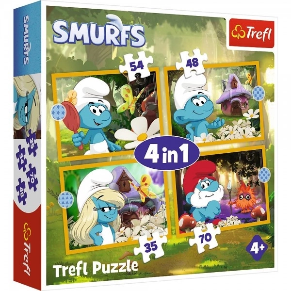 Puzzle Život ve Šmoulí vesnici