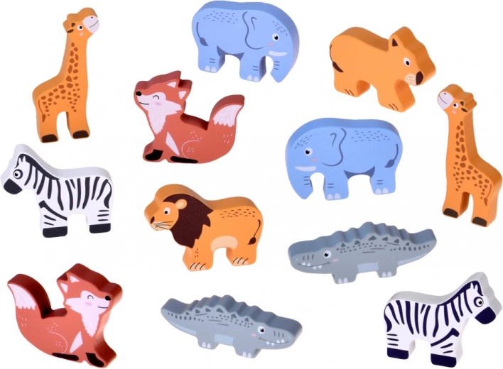 Bohatá sada dřevěných figurek