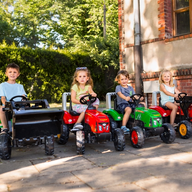 Traktor na pedály Red Supercharger s přívěsem