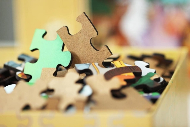 ART PUZZLE Dřevěné puzzle Dinosauři na rybách 16 dílků