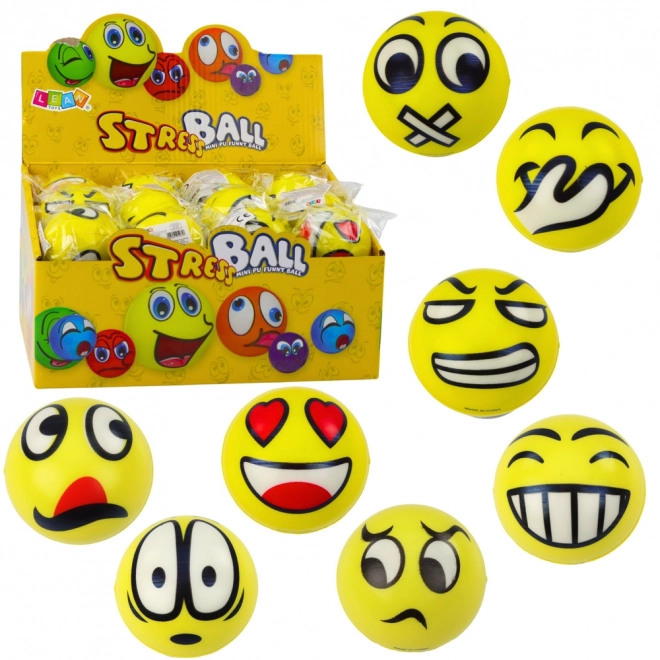 Antistresový míček s emotikonem 6 cm