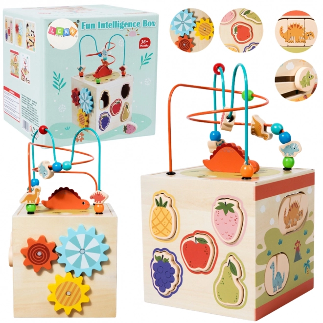 Dřevěná Montessori edukativní kostka