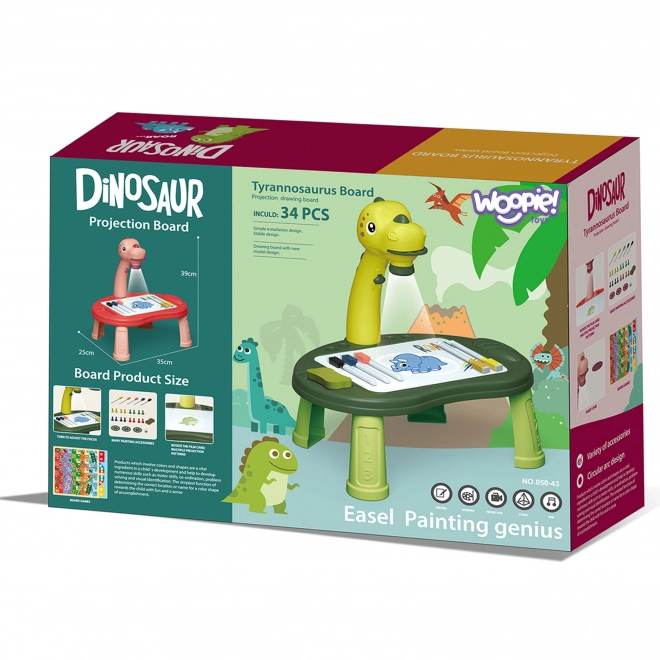 Dětská kreslicí tabule s projektorem Dinozaur
