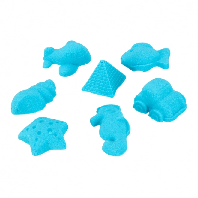 Kinetický písek v krabici 2kg formičky – Modrý